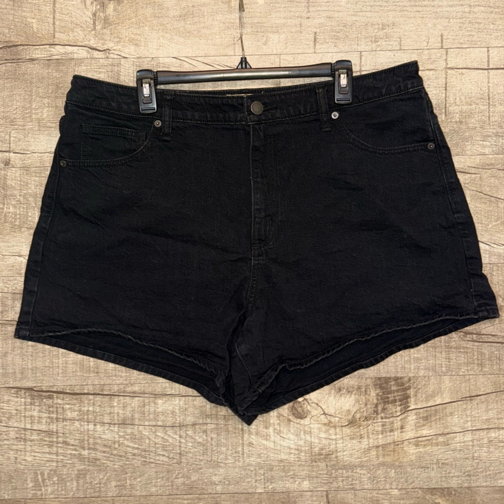 Universal Thread Black Jean Shorts Distressed Cut-Off